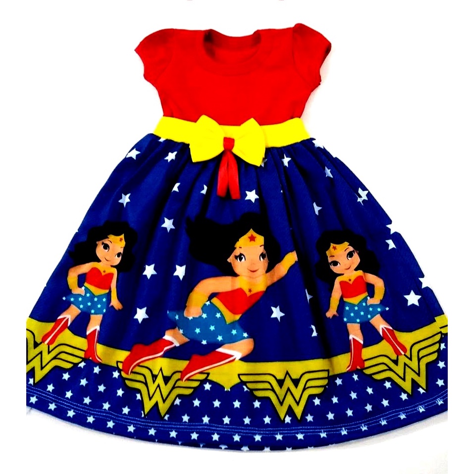 Vestido festa infantil menina maravilha mesversário
