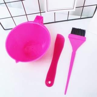 Kit 3 Basico Utensílios Para Cabelos Pincel / Espátula/ Cumbuca