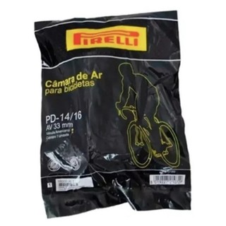 Câmara De Ar Bicicleta Aro 14/16 Pirelli Bico Grosso 33mm em Oferta na Shopee