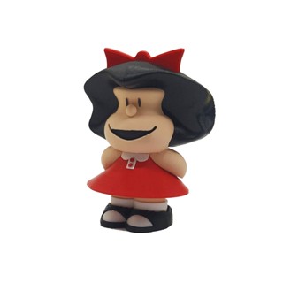 Boneca da Mafalda - Toyart - Vestido Vermelho - 8cm de Altura