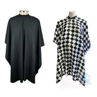 Kit 2 Capa De Cortar Cabelo 1 Xadrez 1 Preta Lisa De Cetim em Oferta na Shopee