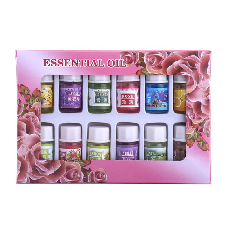 Kit De Essências Aromáticas Para Humidificador Difusor Com 12 Unidades