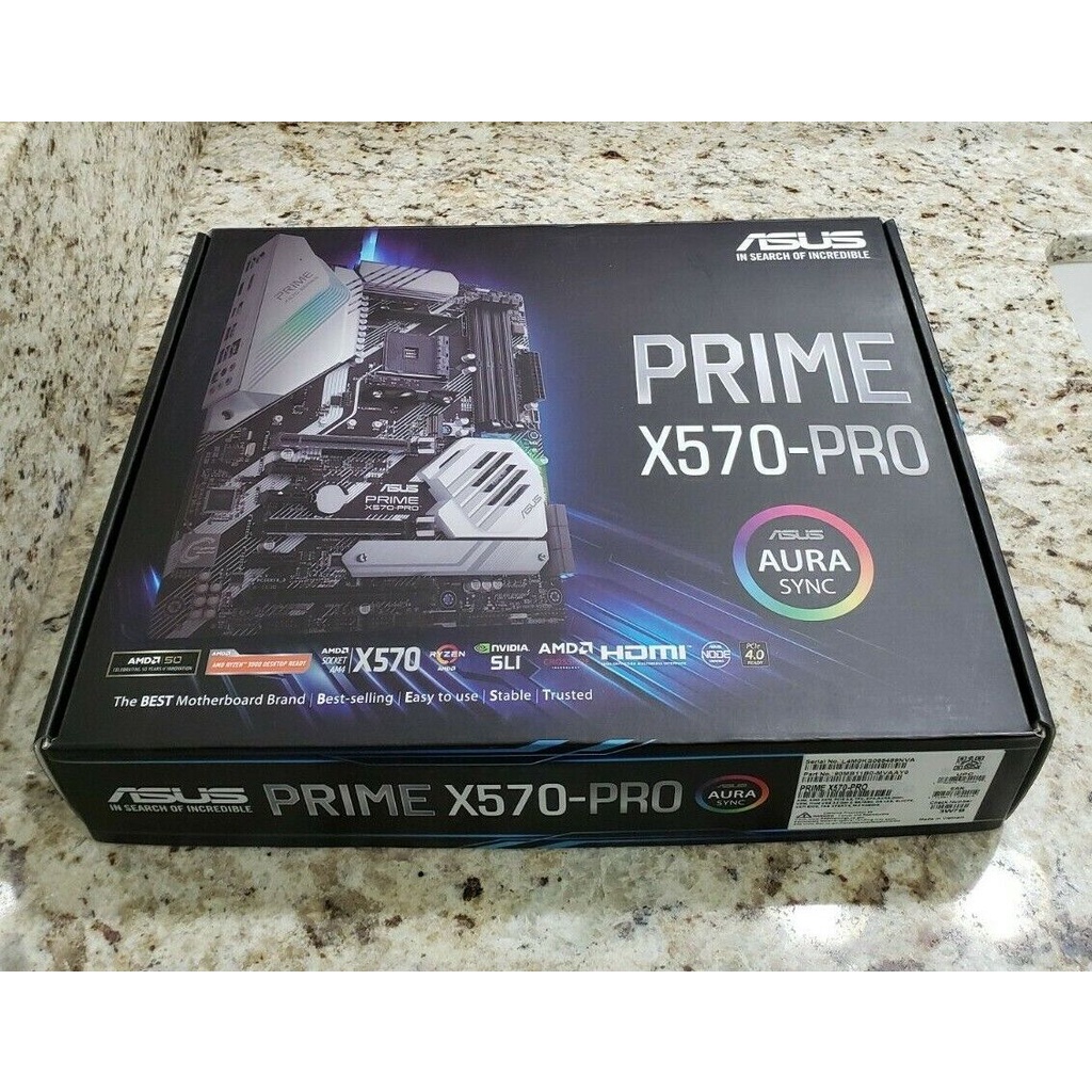ASUS PRIME X570-PRO (Dual M.2 PCIe 4.0) AMD AM4 ATX Motherboard NEW Box ...