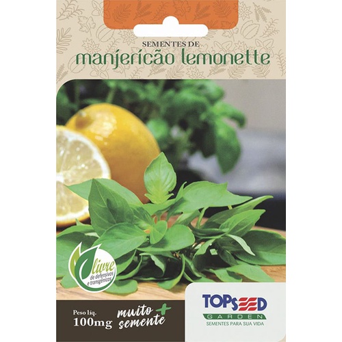 Sementes Manjericão Lemonette Topseed Garden 100mg em Oferta na Shopee