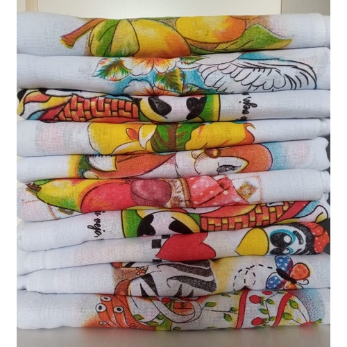 Kit 20 Pano de Prato Estampado Pé de Galinha com Bainha em Oferta na Shopee