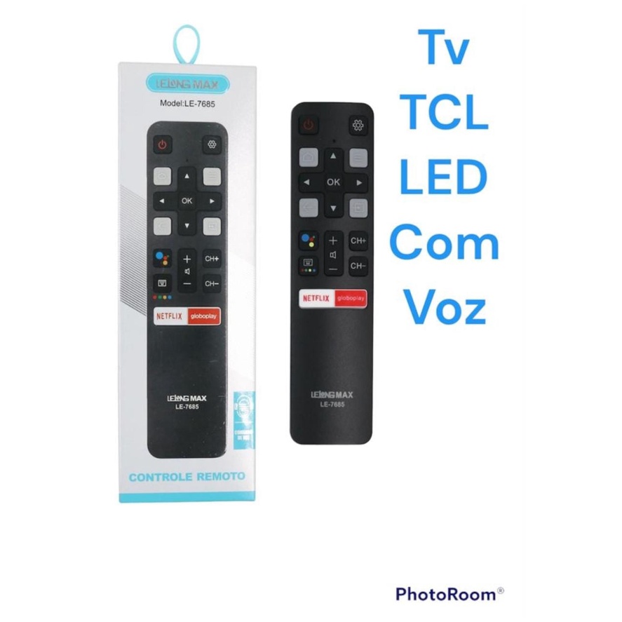 Controle Remoto Tv TCL Android 4k Netflix Qled COM COMANDO DE VOZ(LE 7685)