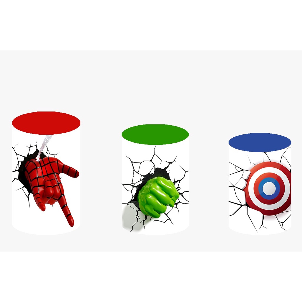 CAPAS CILINDROS DE TECIDO SUBLIMADO VINGADORES