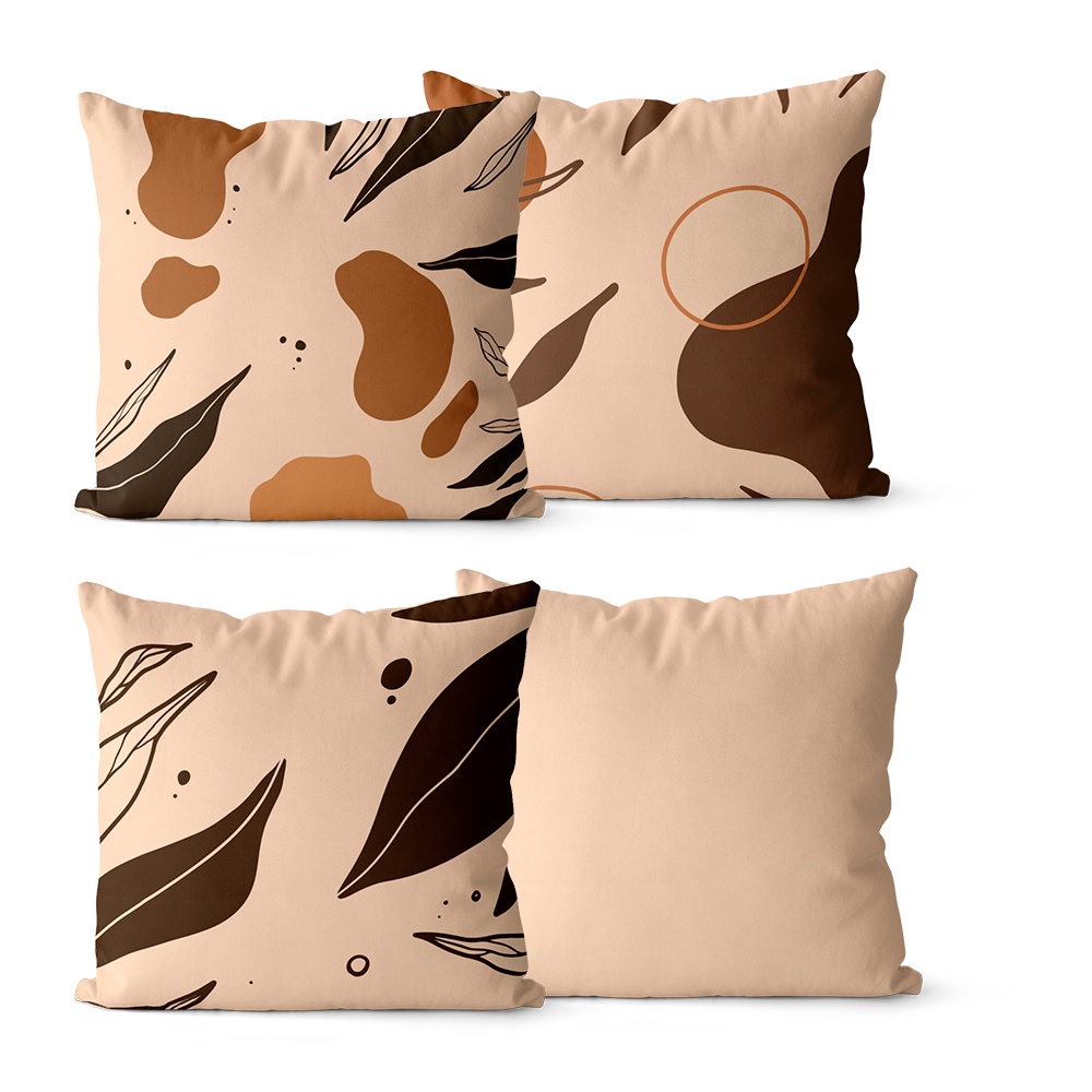 Kit 4 Capas de Almofadas Decorativas Floral Moderna 42x42