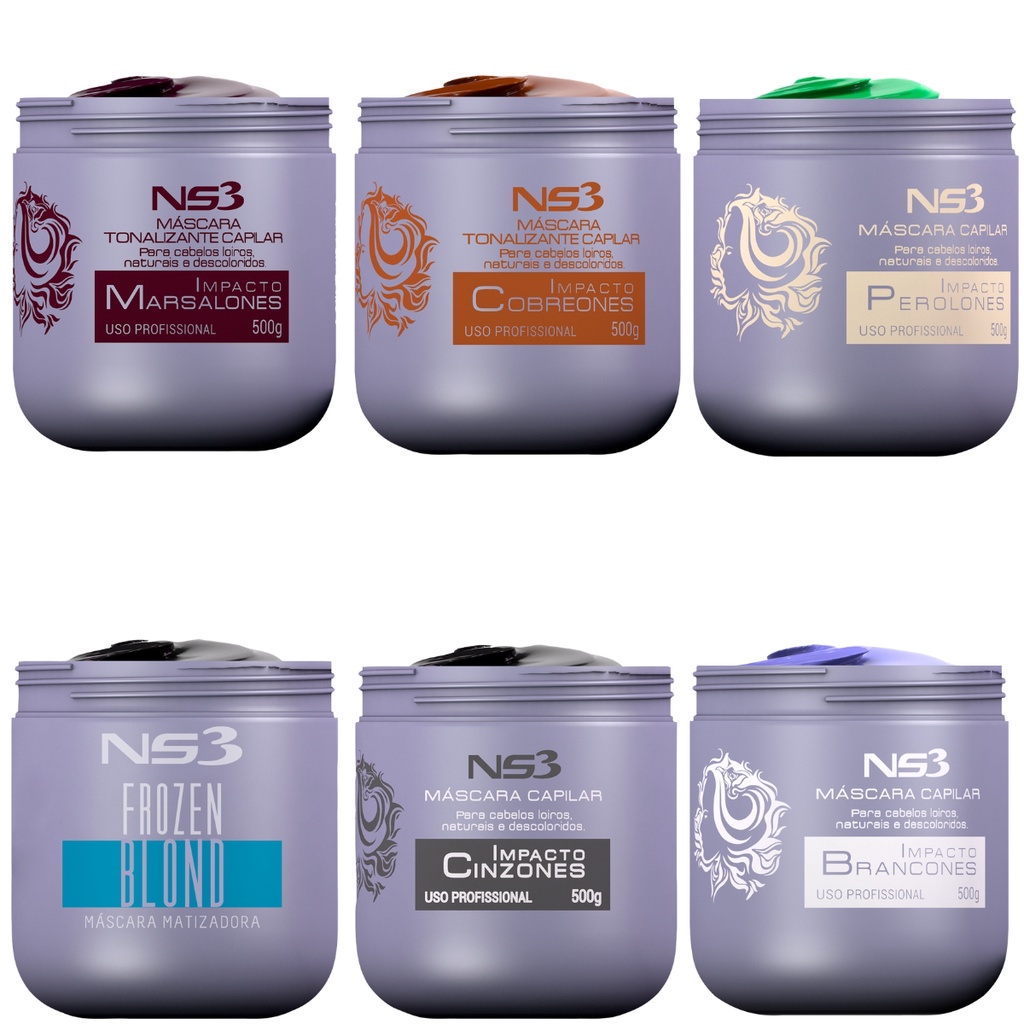 ns3 Matizador Mascara Matizadora Tonalizante Frozen Brancones Perolones Cinzones Marsalones Cobreones