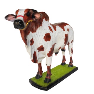 Escultura De Resina Boi Nelore Pintado Marrom Realista Artesanal Grande em Oferta na Shopee