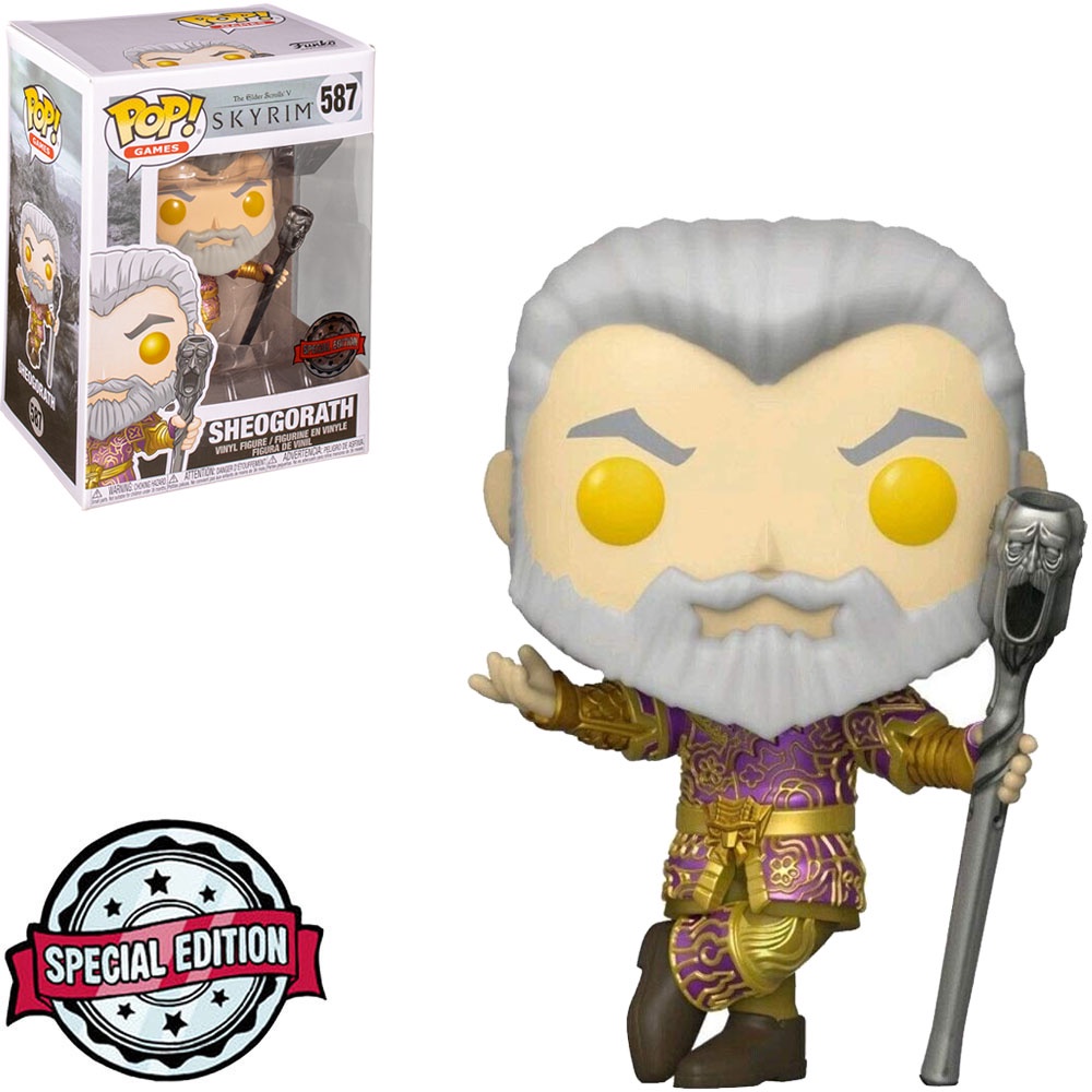 FUNKO POP GAMES THE ELDER SCROLLS SKYRIM EXCLUSIVE - SHEOGORATH 587 (METALLIC) NOVO ORIGINAL