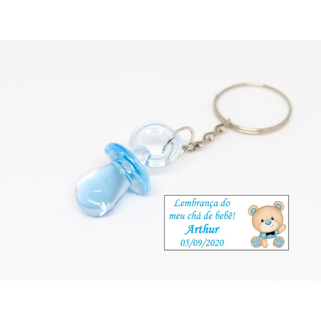 50 Lembrancinhas Chaveiro Chupeta Chá De Bebê Chá Fraldas em Oferta na Shopee