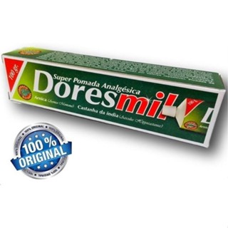 03 UNIDADES Pomada DORES MIL 100g ARNICA, GASTANHA DA INDIA, CENTELA ASIÁTICA