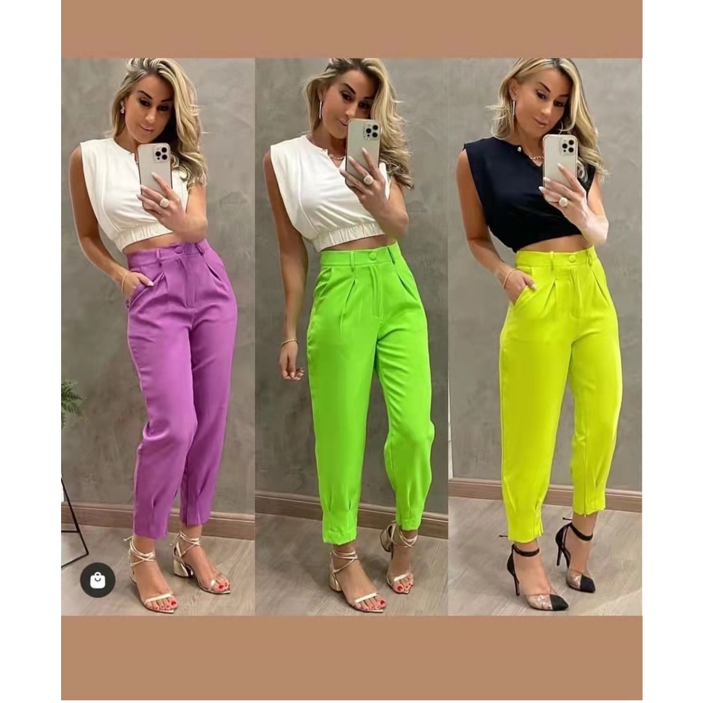 Calça Verde Limão em Oferta Shopee 2025