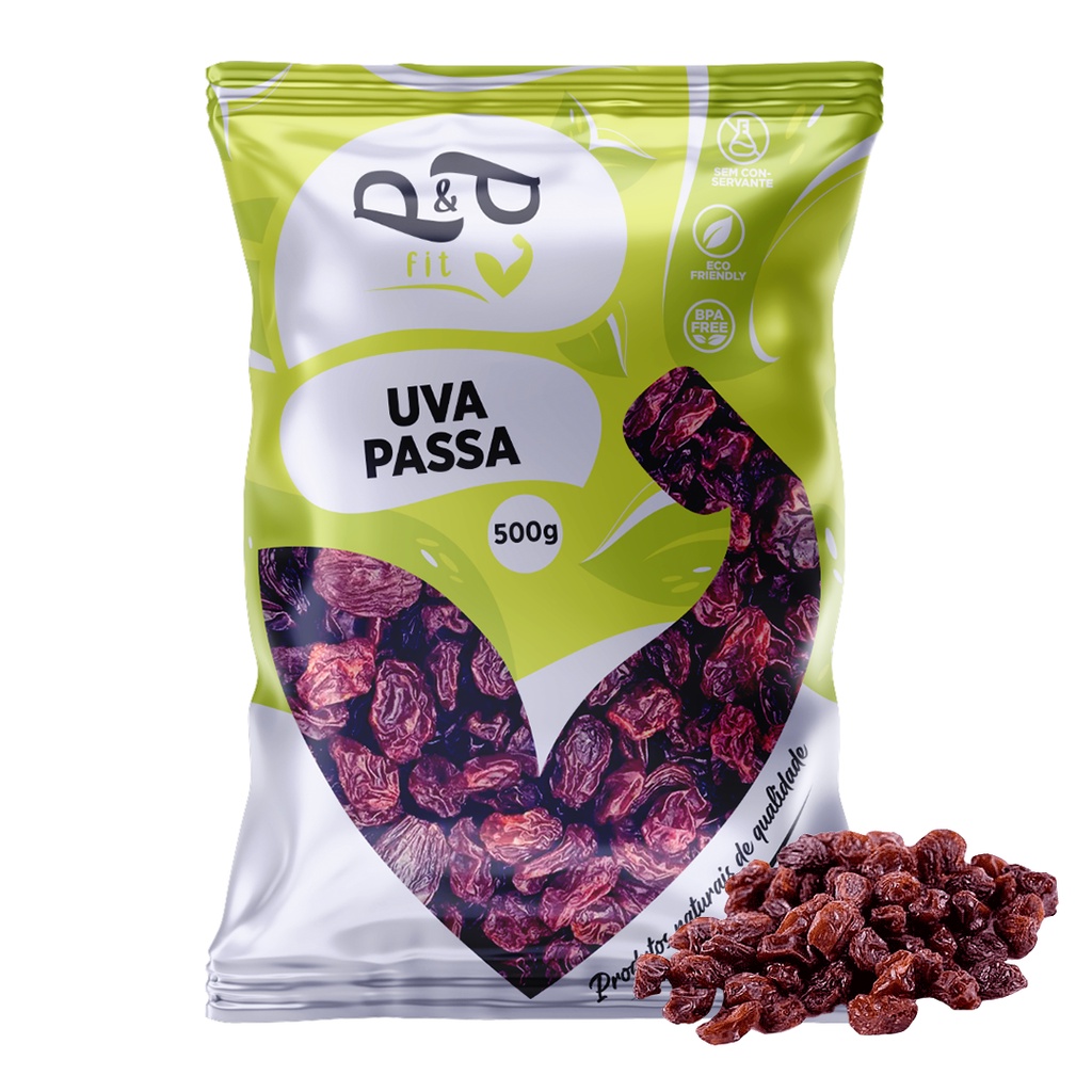 UVA PASSA PRETA - 500g SEM SEMENTE - A VÁCUO em Oferta na Shopee