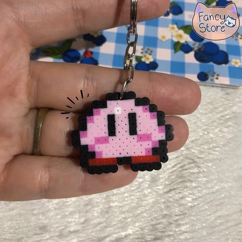 Chaveiro Kirby (Hama beads/ Perler Beads/ Pixel Art) | Shopee Brasil