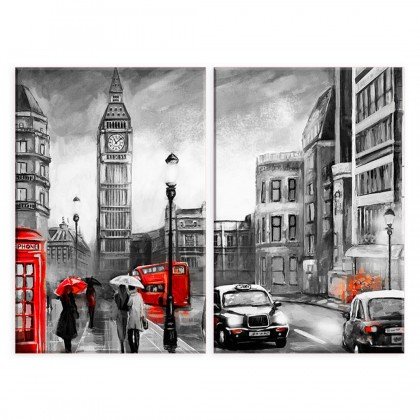Quadro decoração sala quarto escritório relógio Big Ben Londres luxo