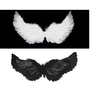 Fantasia de Asa de Anjo 60x35cm /80x45cm Asas De Penas prara Carnaval e Halloween