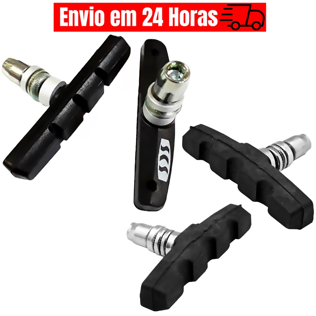 Pastilha Sapata De Freio Bicicleta SCS V-brake Orbital Borracha Bike em Oferta na Shopee