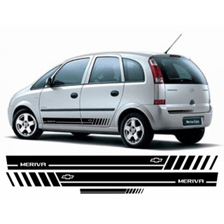 Kit 3 Adesivo Chevrolet Meriva Sport Faixa Acessório Lateral