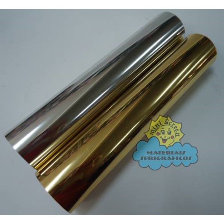 Foil Ouro ou Prata para serigrafia 30cm x 10 metros em Oferta na Shopee