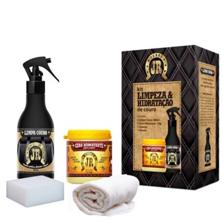 Kit Limpa Couro Jr + Hidratante De Couro JR para Bancos automotivos Jaquetas Botas Bolsas Sofás Cadeiras Gammer em Oferta na Shopee