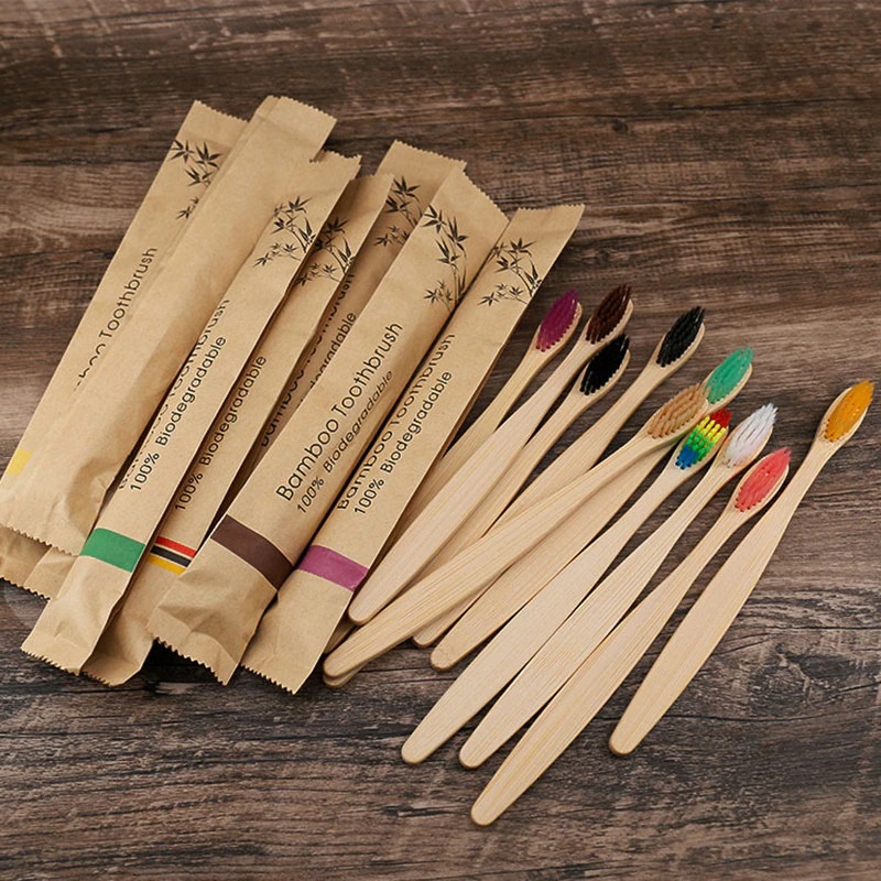 Escova De Dente em Bambu Biodegradável Ecológica 10 unidades