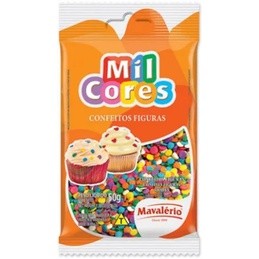 Confeito Mix Confete Mil Cores 50Gr - Mavalério