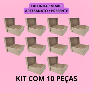 KIT 10 Caixa Caixinha em MDF para Artesanato Presente Decoração Lembrancinha