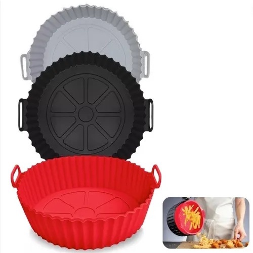 Formas Silicone Pra Fritadeira Air Fryer Micro-ondas Forno Com Alça - Uny Home