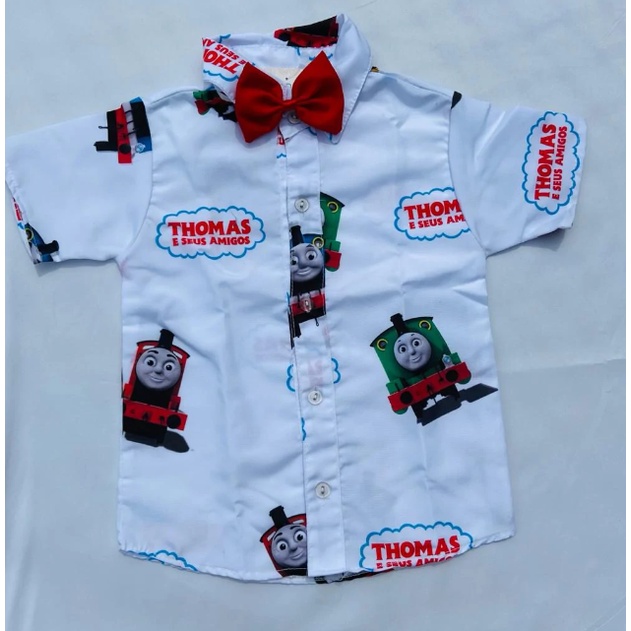 Camisa Thomas e seus amigos Moda infantil roupa para bebês roupas de festas para crianças roupa infantil