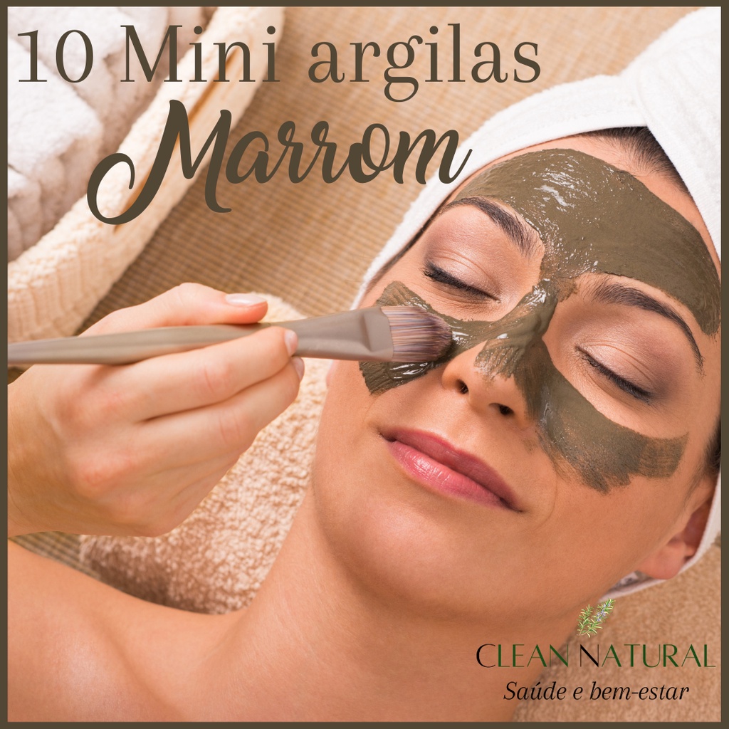 10 Mini Argilas Marrom - Máscara Facial - Clean Natural - Sem Etiqueta - Mimo Clientes - Lembrancinha - Revenda em Oferta na Shopee