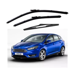 Kit Palheta Limpador Parabrisa Dianteiro + Traseiro Ford Focus 2014 2015 2016 2017 2018 2019