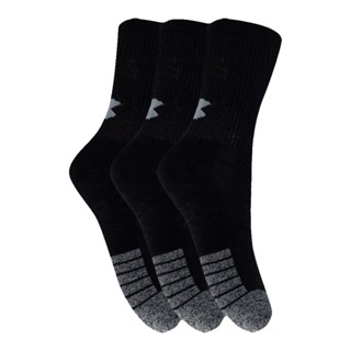 Kit Meia Under Armour Heatgear Crew 3 Pares Preta