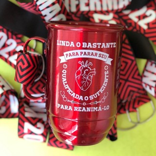 Caneca alumínio + tirante ENFERMAGEM