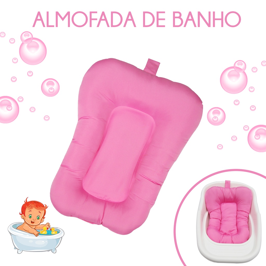 Almofada de Banho para Banheira de Bebê Recém Nascido Menino Menina