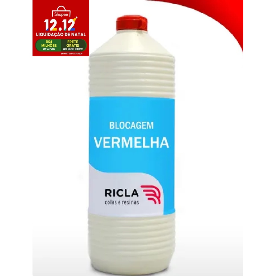 Frasco 500g de cola - branca/vermelha - BLOCAGEM para papel em Oferta na Shopee