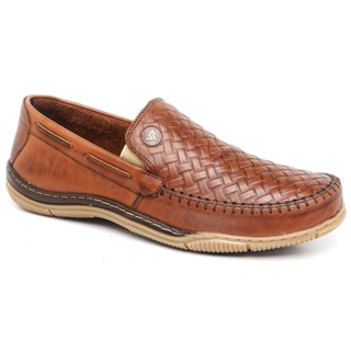 Mocassim Sapatilha Texturizada Masculina De Couro Oferta Promocional Forn