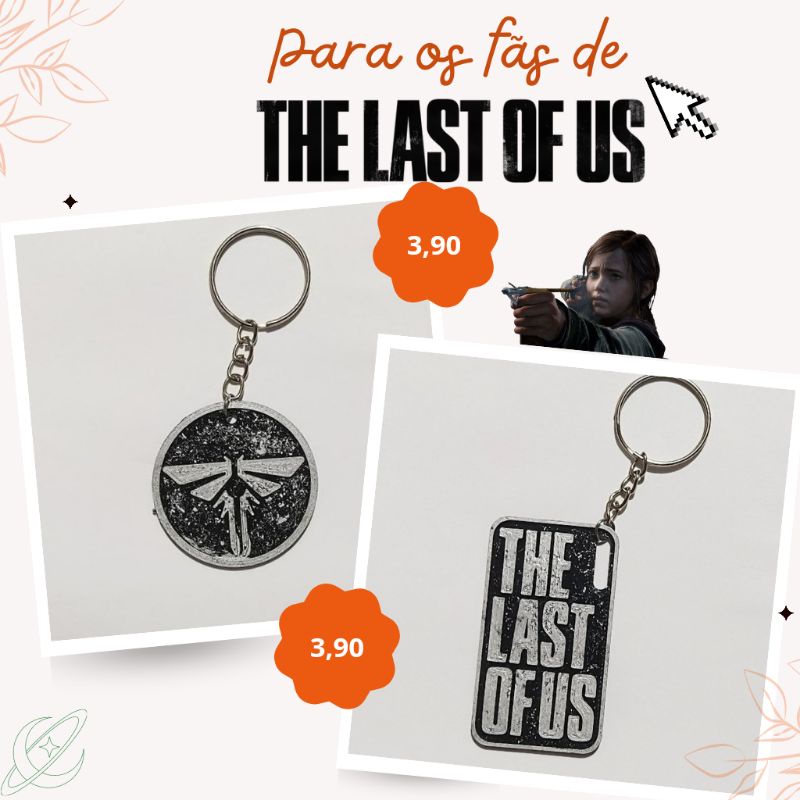Chaveiros The Last Of Us em impressão 3d.
