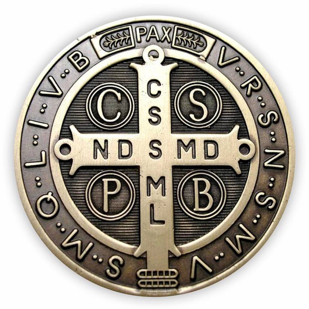 Adesivo Automotivo Medalha De São Bento Resinado 7 Cm