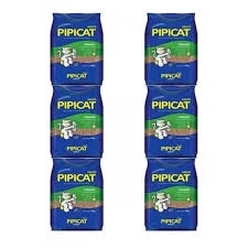 kit 6 Areia Higiênica Pipicat Classic Grãos Mais Finos 4 kg