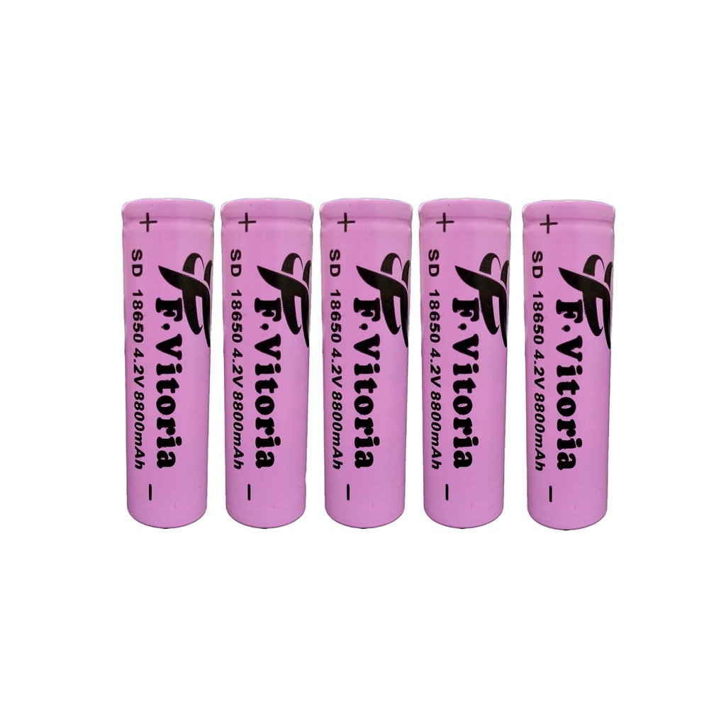 5 Baterias FVitoria 18650 8800mAh 3.7 / 4.2v para Vpe - Lanterna - Lâmpada - Microfone