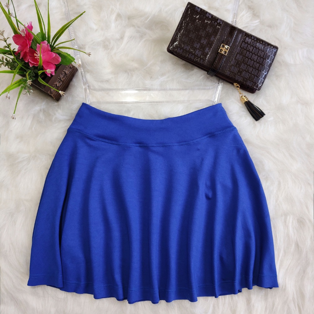 Mini Saia Azul royal Curta Estilo Baladas Super Sexy PP P M G GG