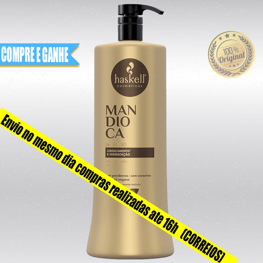 Shampoo Haskell Mandioca - Crescimento Capilar e Hidratação