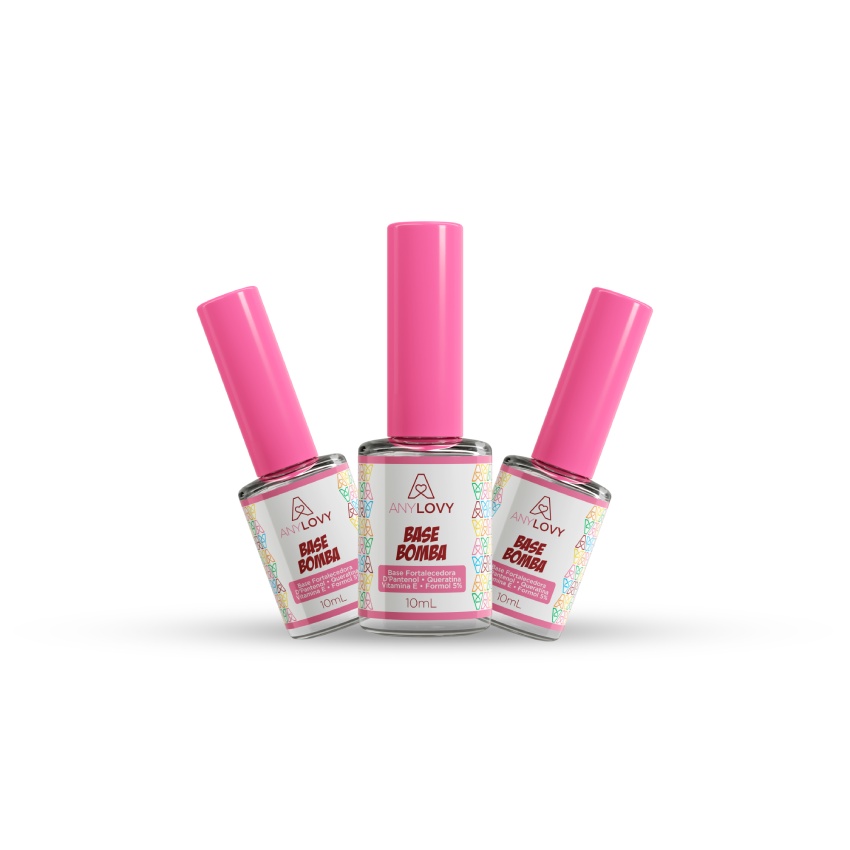 Kit 3 Base Bomba 10ml Anylovy Fortalecedor De Unhas em Oferta na Shopee