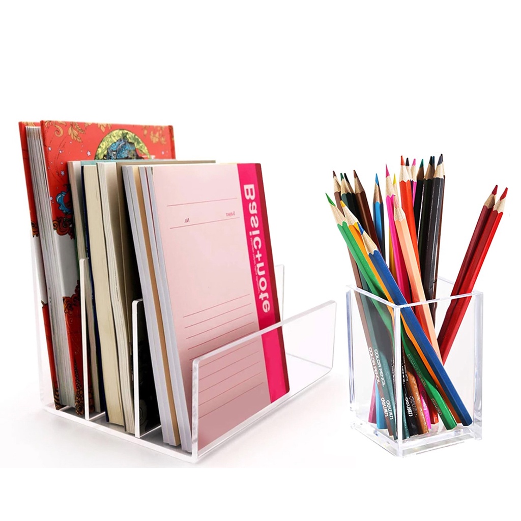 Porta Treco Organizador de Livro Calculadora Caderno Mesa Aramado Escritório Home Office