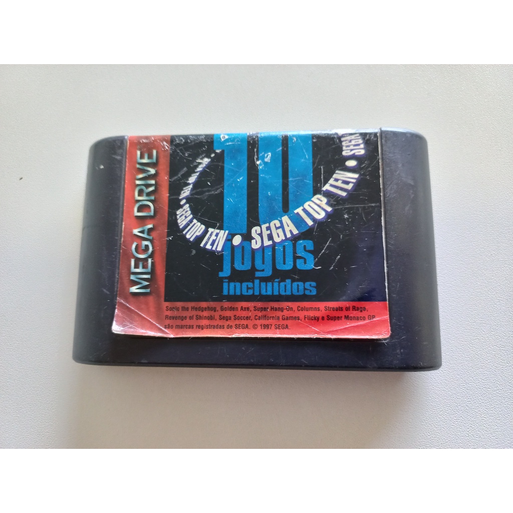 Cartucho Top 10 Mega Drive Tec Toy #2922