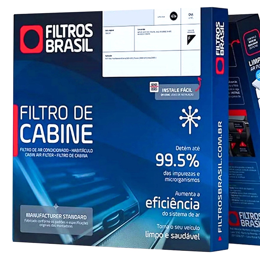 Filtro De Cabine Ar Condicionado Filtros Brasil Renault Sandero Logan De 2010 Até 2014 E Duster De 2012 Até 2016