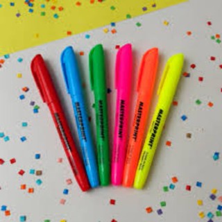 Caneta Marca Texto Neon Chanfrada Permanente / Papelaria Masterprint