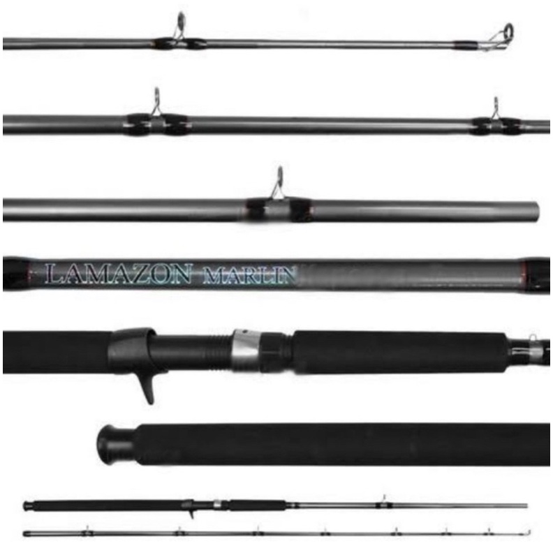 Vara De Carretilha Lamazon Marlin Pesca Pesada 2.10m 60lbs + salva vara